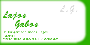lajos gabos business card